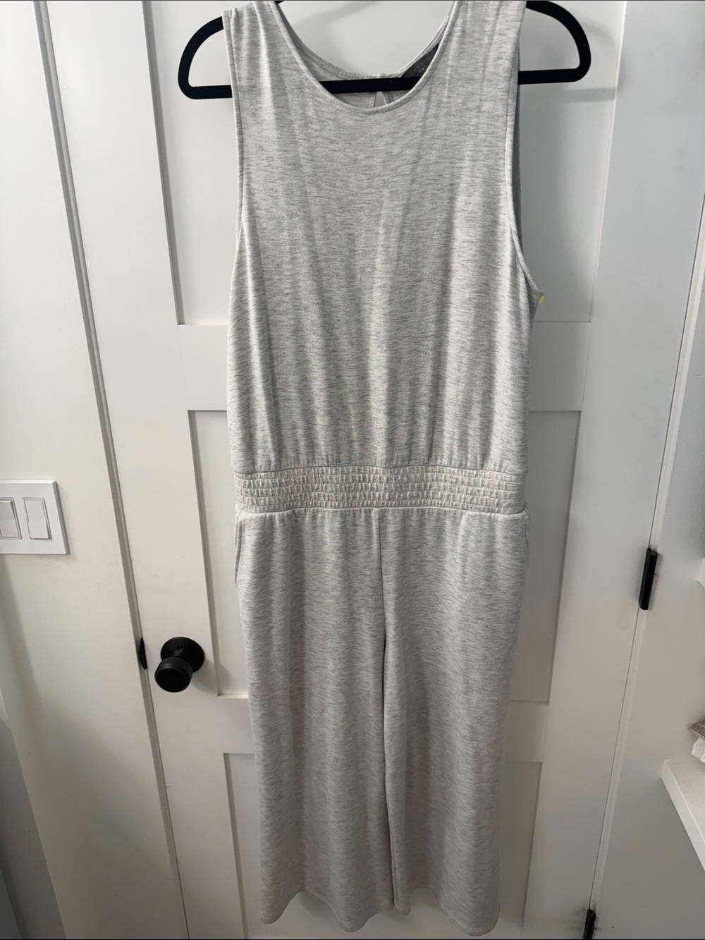 Danskin Light Gray Sleeveless Knit Jumpsuit